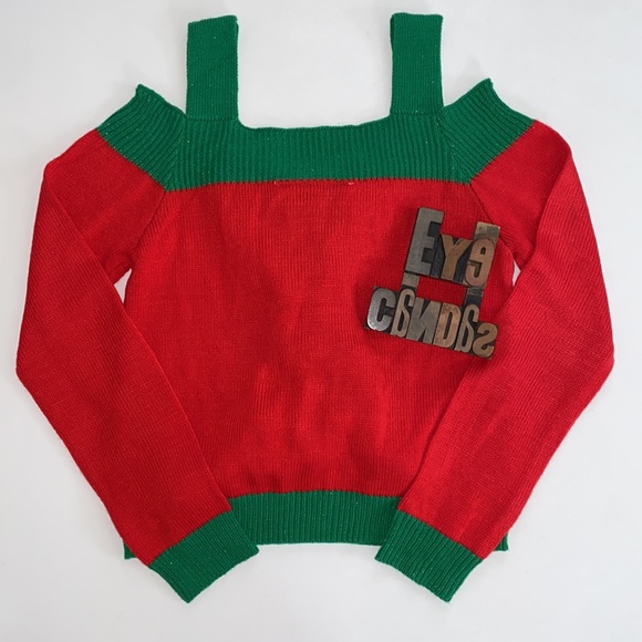 🎄UNBRANDED Cold Shoulder Christmas Ornament/Tree Ugly Christmas Sweater - Picture 5 of 8
